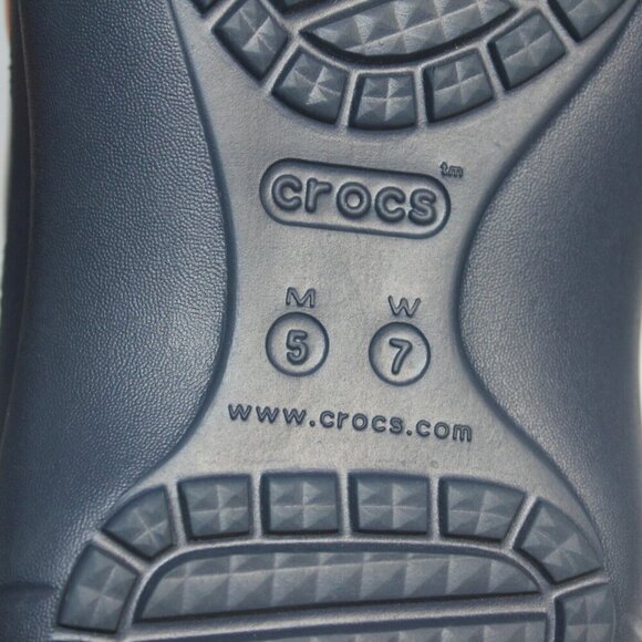 Crocs Dual Comfort Slide Sandal Two Tone Orange Blue Womens 7 Mens 5 Unisex - Picture 10 of 10